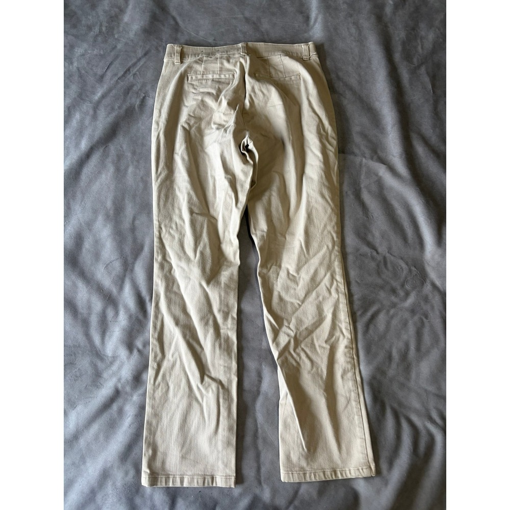 Christopher & Banks Signature Slimming Khaki Pants Tan Straight Leg Womens 6 - Picture 2 of 3